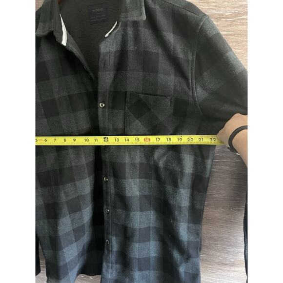 Nomad Flannel Button Shirt Men’s Sz XL Black Gray Plaid Thermal Lined - Picture 5 of 7